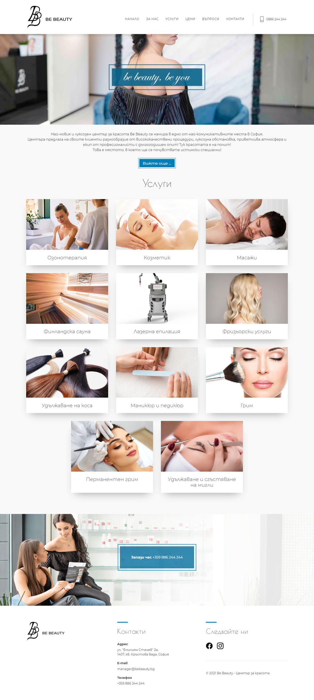 Design and Website development of Be Beauty